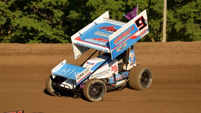 Paul Nienhiser at Butler Motor Speedway during the Interstate Racing Association program. (T.J. Buffenbarger Photo)