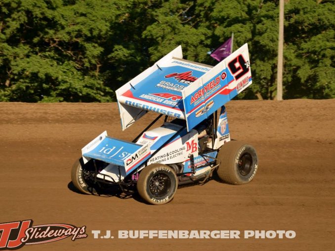 Paul Nienhiser at Butler Motor Speedway during the Interstate Racing Association program. (T.J. Buffenbarger Photo)